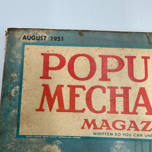 Popular Mechanics Magazine August 1951 "51 Cadillac" Diving Cover - Picture 2 of 5